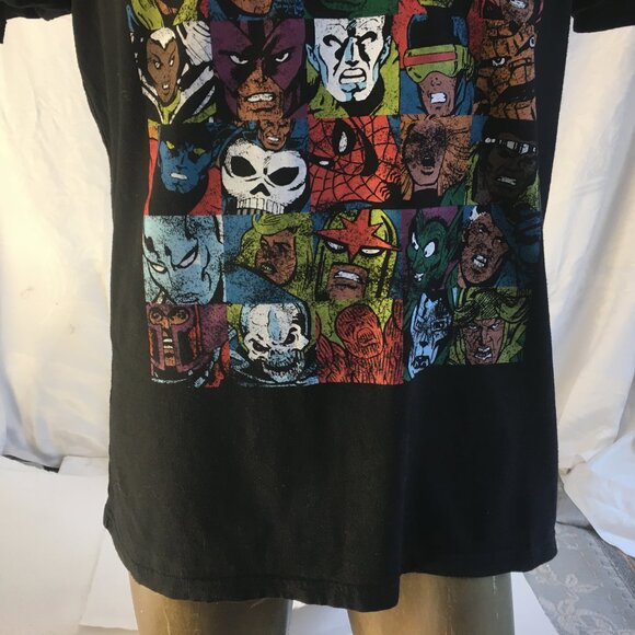 Marvel Comics T-Shirt Main Characters in the Marvel Universe Size Med Black - Picture 5 of 14